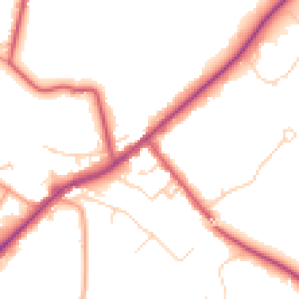 Daytime road noise heatmap for SL5 0DU
