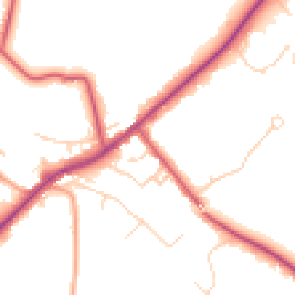 Daytime road noise heatmap for SL5 0DX