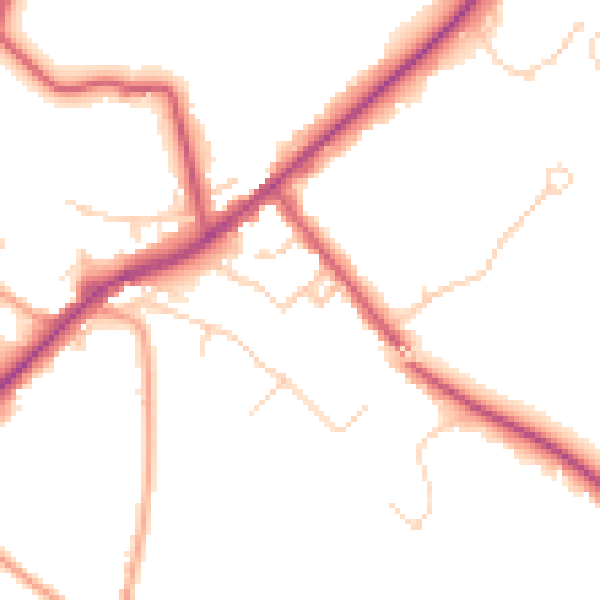 Daytime road noise heatmap for SL5 0EB