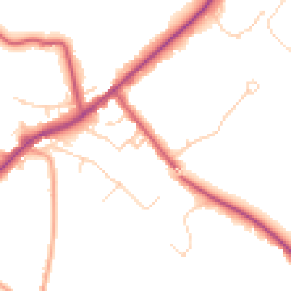 Daytime road noise heatmap for SL5 0ES