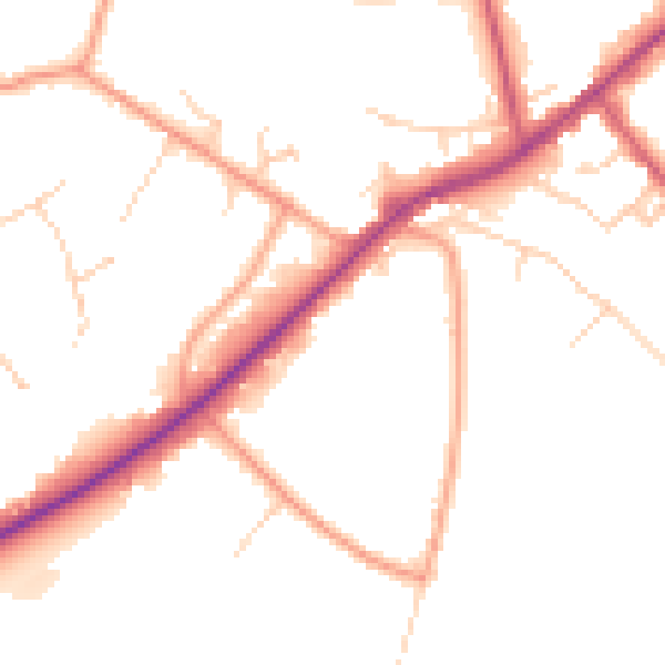 Daytime road noise heatmap for SL5 0FD