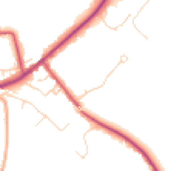 Daytime road noise heatmap for SL5 0HN