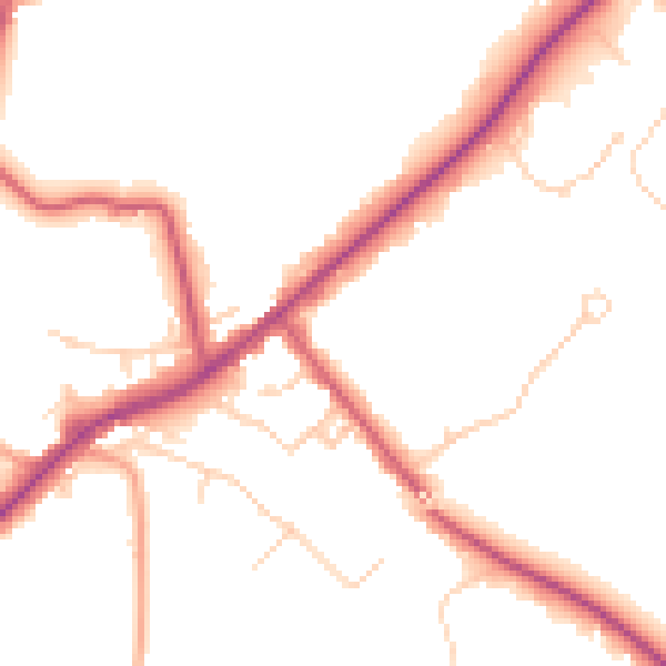 Daytime road noise heatmap for SL5 0JU