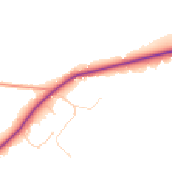 Daytime road noise heatmap for SL5 0JZ