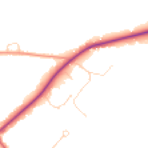 Daytime road noise heatmap for SL5 0LL