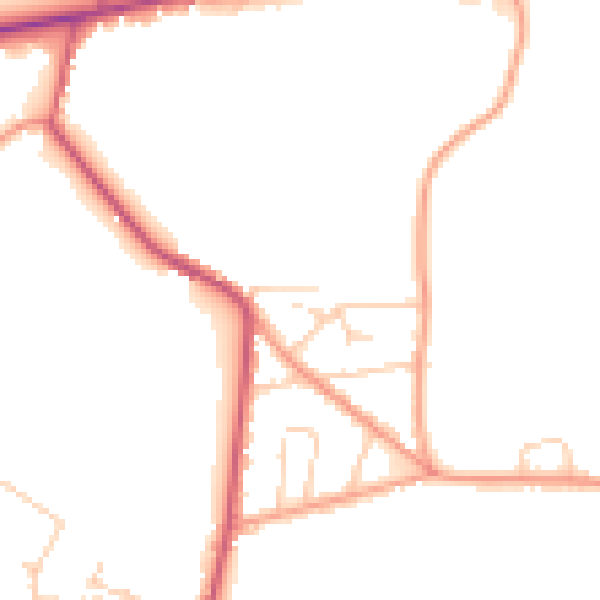 Daytime road noise heatmap for SL5 0LZ