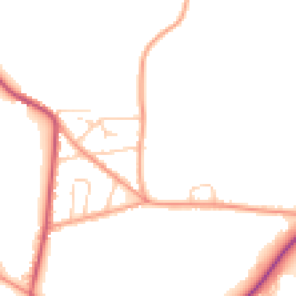 Daytime road noise heatmap for SL5 0NT
