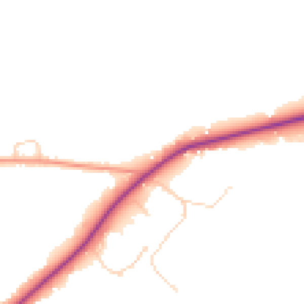 Daytime road noise heatmap for SL5 0NW