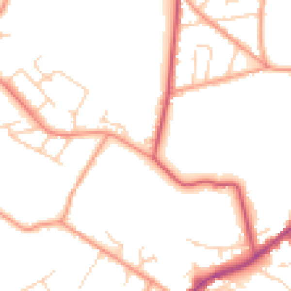 Daytime road noise heatmap for SL5 0QU