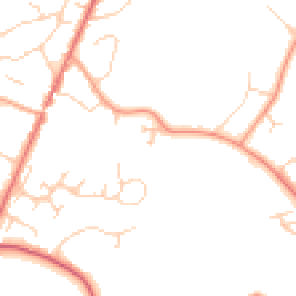 Daytime road noise heatmap for SL5 0TN