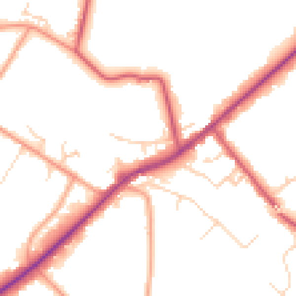 Daytime road noise heatmap for SL5 0UA