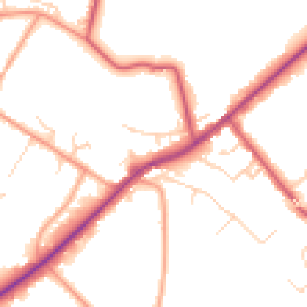 Daytime road noise heatmap for SL5 0UJ