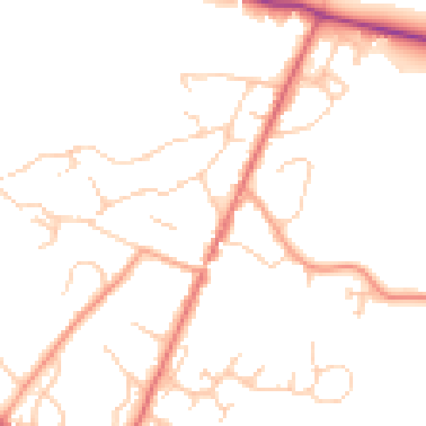 Daytime road noise heatmap for SL5 7AB