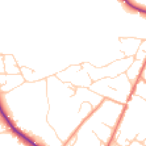 Daytime road noise heatmap for SL5 7AR