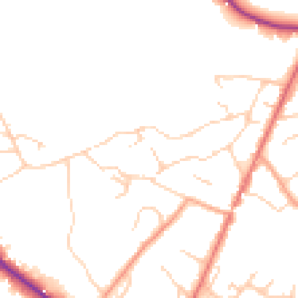 Daytime road noise heatmap for SL5 7AW