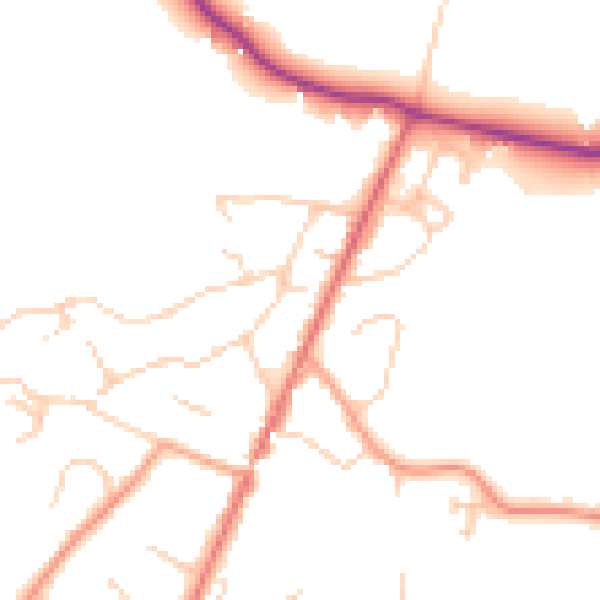 Daytime road noise heatmap for SL5 7BP
