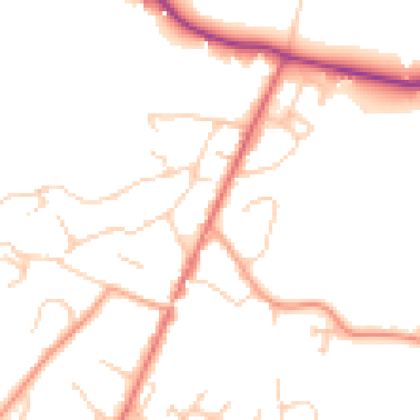 Daytime road noise heatmap for SL5 7BX