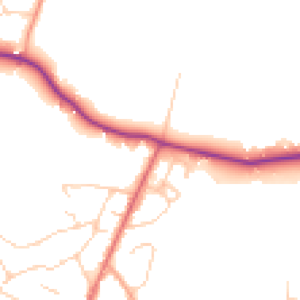 Daytime road noise heatmap for SL5 7DB