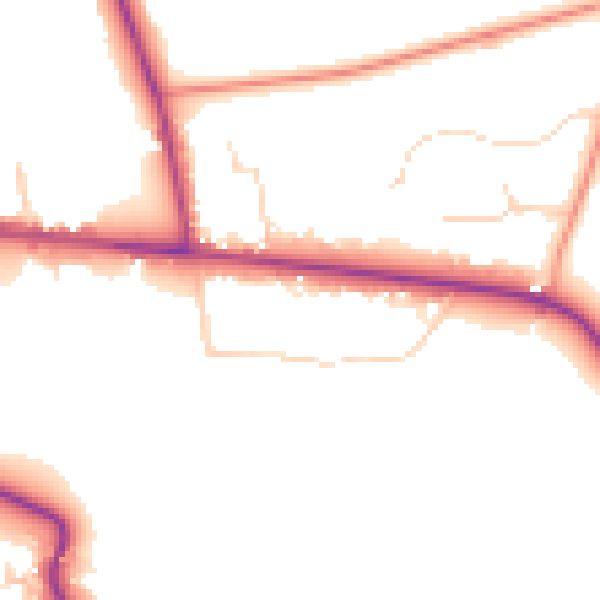 Daytime road noise heatmap for SL5 7EQ