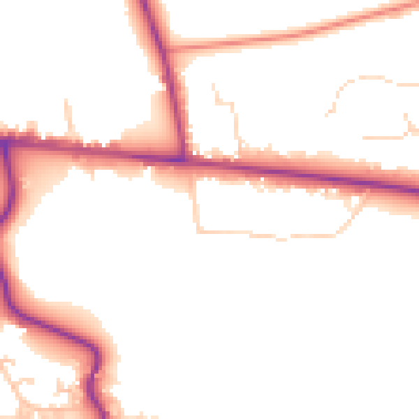 Daytime road noise heatmap for SL5 7ES