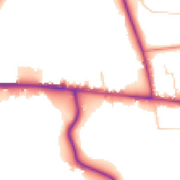 Daytime road noise heatmap for SL5 7HG
