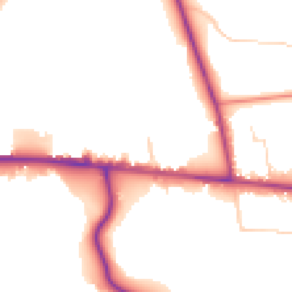 Daytime road noise heatmap for SL5 7HQ