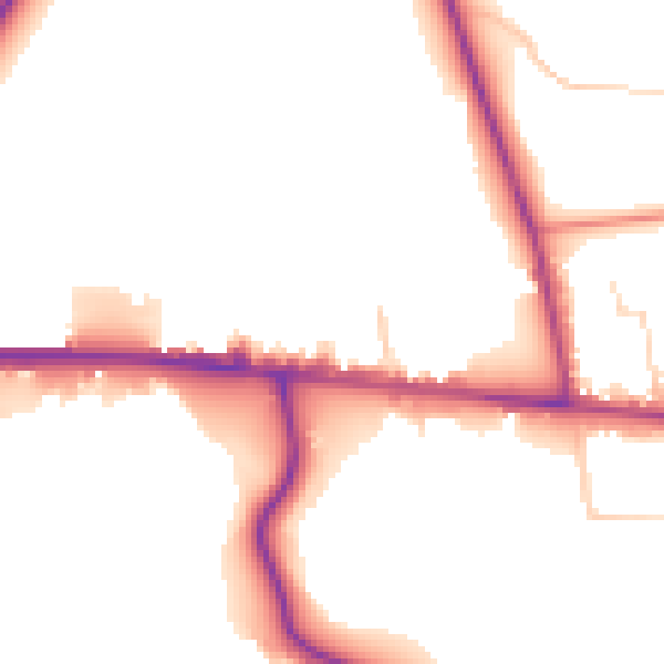 Daytime road noise heatmap for SL5 7JB
