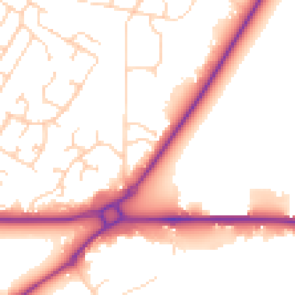 Daytime road noise heatmap for SL5 7LA