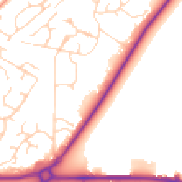Daytime road noise heatmap for SL5 7LF