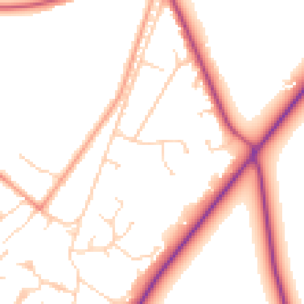 Daytime road noise heatmap for SL5 7NF
