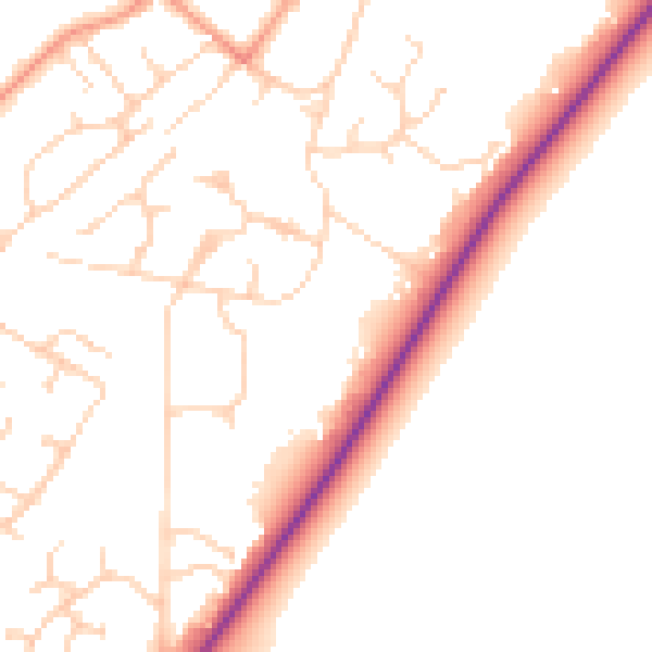 Daytime road noise heatmap for SL5 7PQ