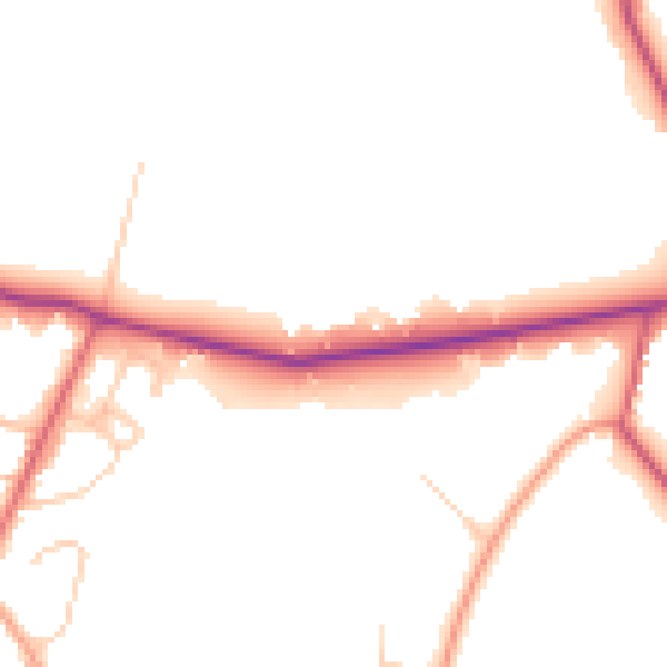 Daytime road noise heatmap for SL5 7RE