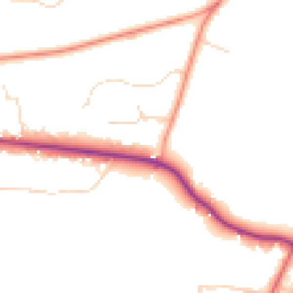 Daytime road noise heatmap for SL5 7SJ