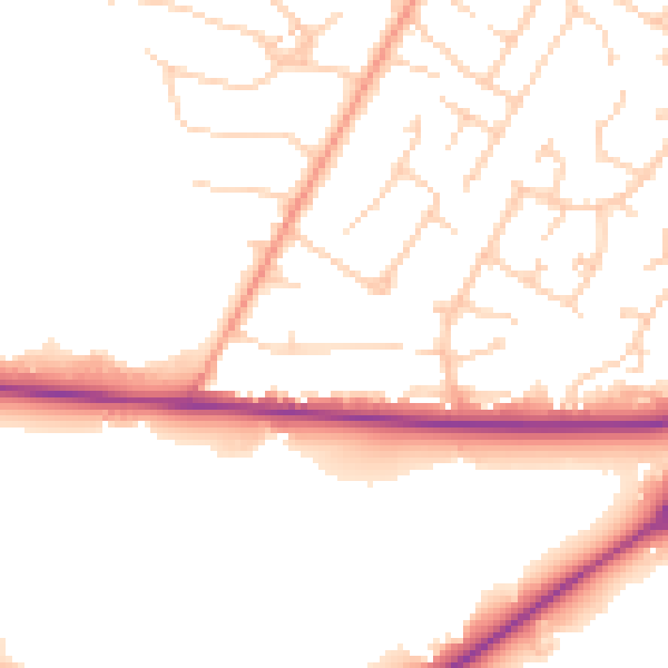 Daytime road noise heatmap for SL5 8EE