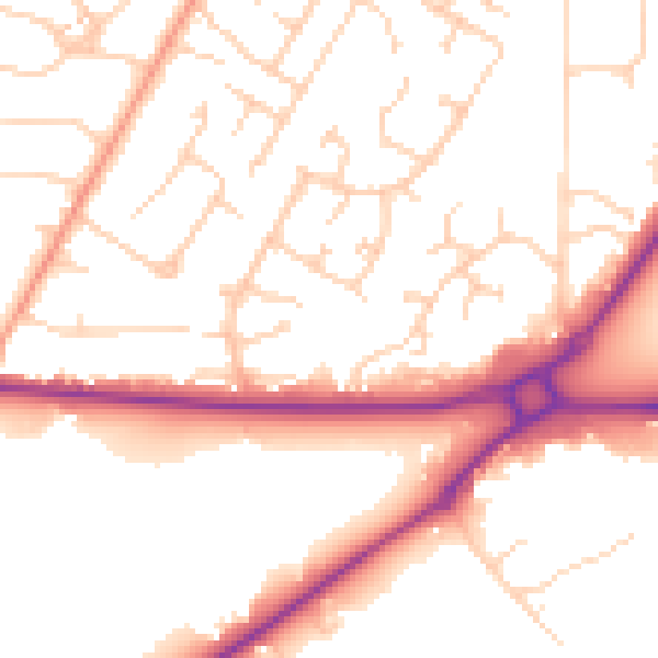 Daytime road noise heatmap for SL5 8EP
