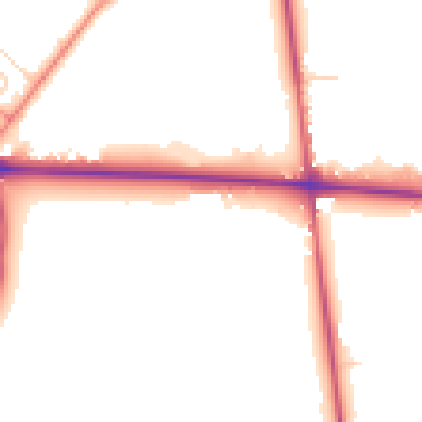 Daytime road noise heatmap for SL5 8FY