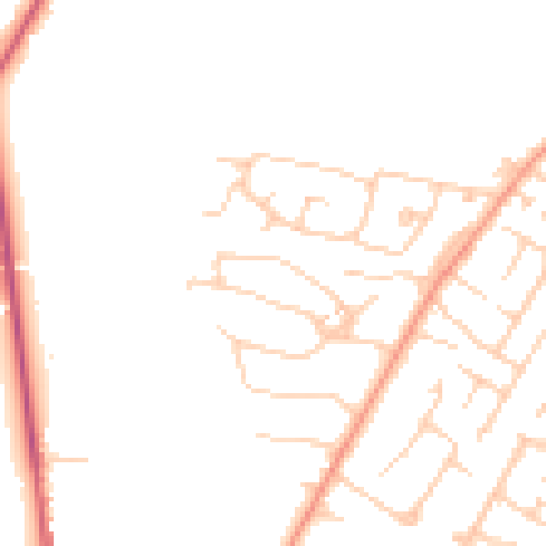 Daytime road noise heatmap for SL5 8HW