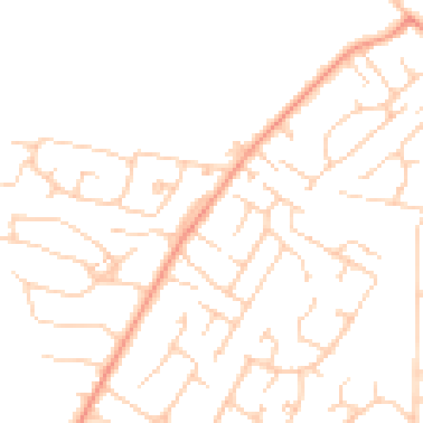 Daytime road noise heatmap for SL5 8JE