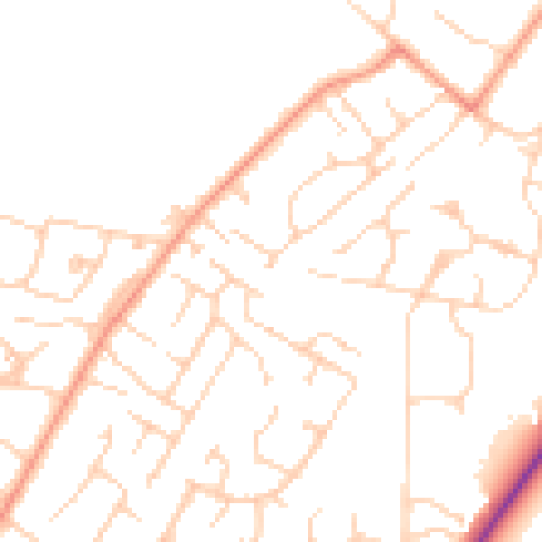 Daytime road noise heatmap for SL5 8NA