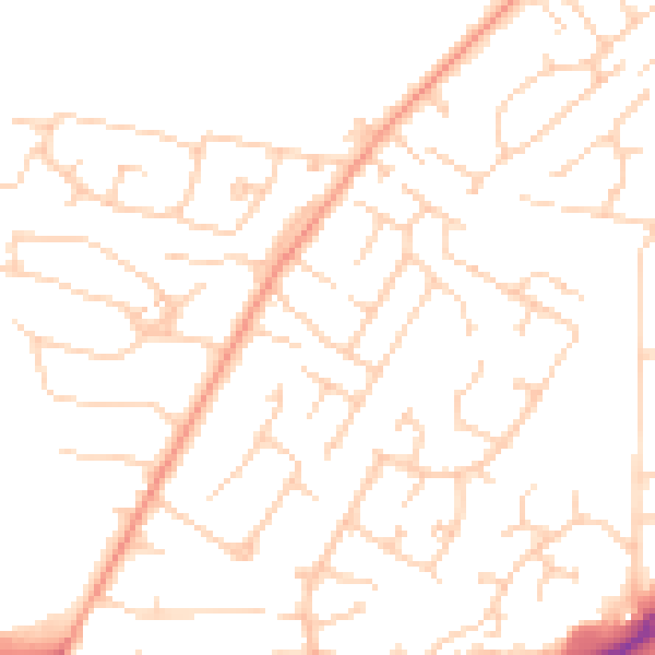 Daytime road noise heatmap for SL5 8NB