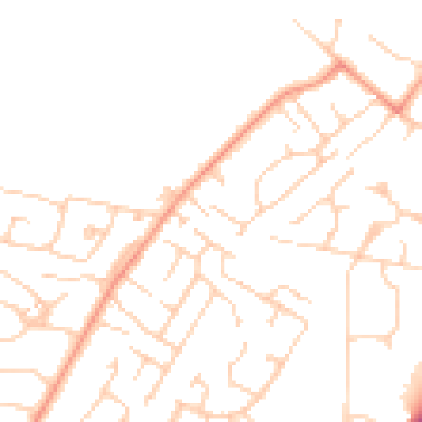 Daytime road noise heatmap for SL5 8NU