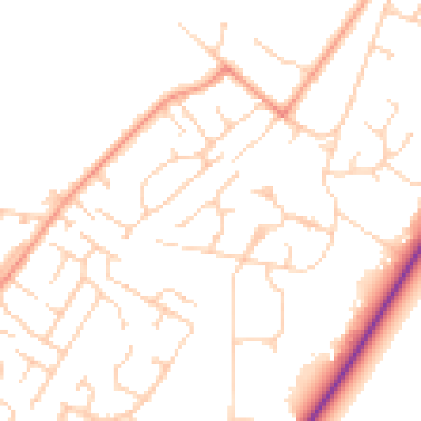 Daytime road noise heatmap for SL5 8PG