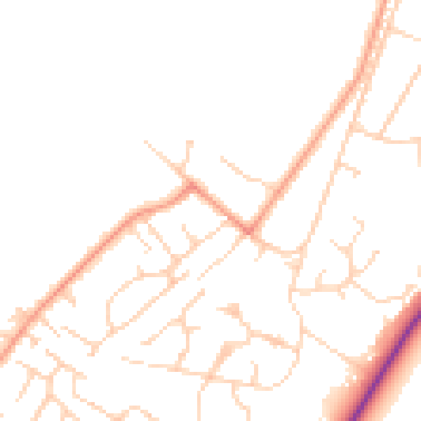 Daytime road noise heatmap for SL5 8PU