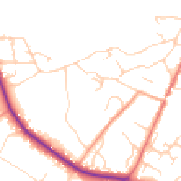 Daytime road noise heatmap for SL5 9BT