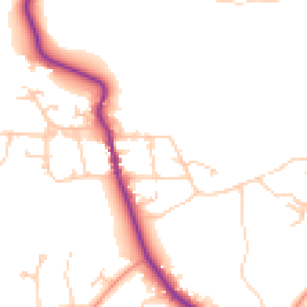 Daytime road noise heatmap for SL5 9DG