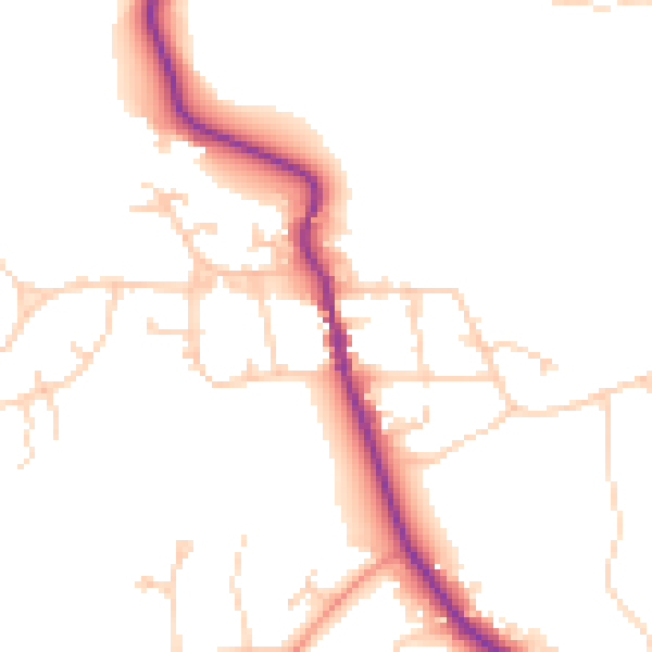 Daytime road noise heatmap for SL5 9DL