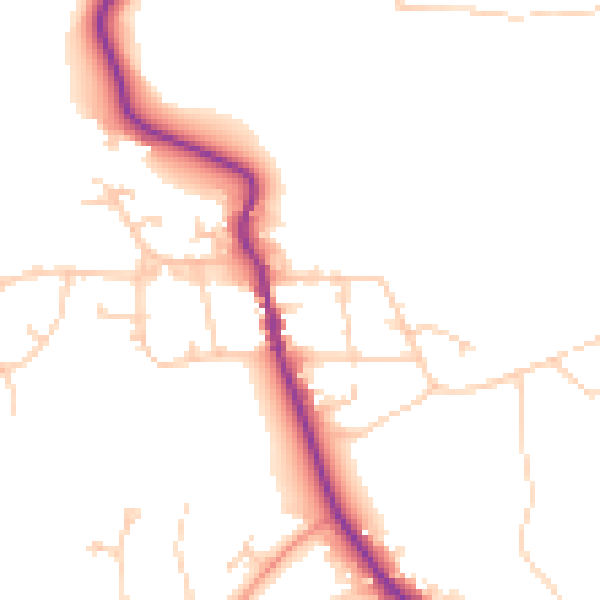 Daytime road noise heatmap for SL5 9DQ