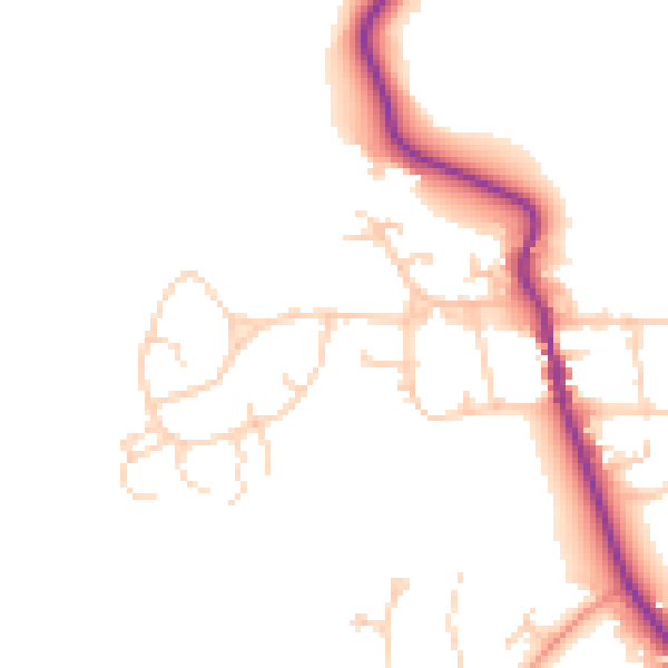 Daytime road noise heatmap for SL5 9EN