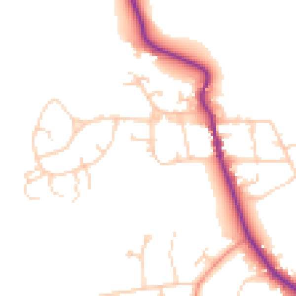 Daytime road noise heatmap for SL5 9ET