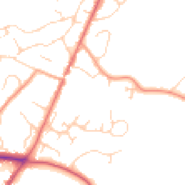 Daytime road noise heatmap for SL5 9GL